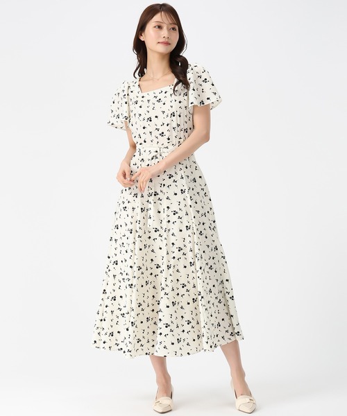 MISCH MASCH(ミッシュマッシュ)の「2026春夏新作 スクエアネックバックリボンAラインワンピース(ワンピース・レディース・ラベンダー/レッド/ブラック/ホワイト×ブラック・S/M)」の14枚目の写真