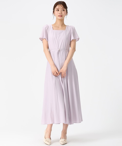 MISCH MASCH(ミッシュマッシュ)の「2026春夏新作 スクエアネックバックリボンAラインワンピース(ワンピース・レディース・ラベンダー/レッド/ブラック/ホワイト×ブラック・S/M)」の20枚目の写真