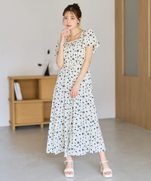 MISCH MASCH（ミッシュマッシュ）の「2026春夏新作 スクエアネックバックリボンAラインワンピース（ワンピース）」