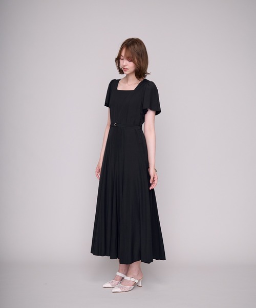 MISCH MASCH（ミッシュマッシュ）の「2026春夏新作 スクエアネックバックリボンAラインワンピース（ワンピース・レディース・ラベンダー/レッド/ブラック/ホワイト×ブラック・S/M）」の18枚目の写真