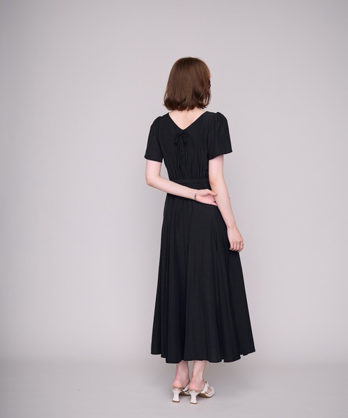 MISCH MASCH（ミッシュマッシュ）の「2026春夏新作 スクエアネックバックリボンAラインワンピース（ワンピース・レディース・ラベンダー/レッド/ブラック/ホワイト×ブラック・S/M）」の20枚目の写真