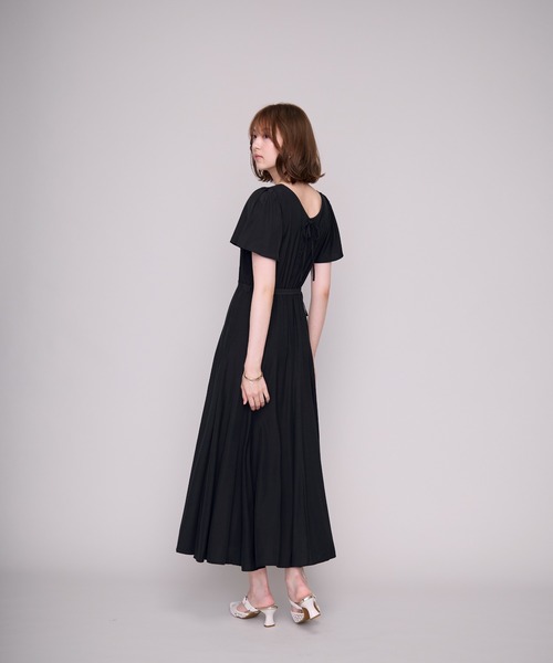 MISCH MASCH（ミッシュマッシュ）の「2026春夏新作 スクエアネックバックリボンAラインワンピース（ワンピース・レディース・ラベンダー/レッド/ブラック/ホワイト×ブラック・S/M）」の19枚目の写真