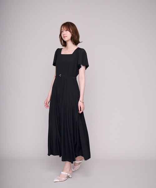 MISCH MASCH（ミッシュマッシュ）の「2026春夏新作 スクエアネックバックリボンAラインワンピース（ワンピース・レディース・ラベンダー/レッド/ブラック/ホワイト×ブラック・S/M）」の17枚目の写真
