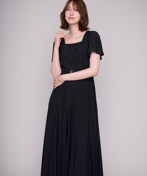 MISCH MASCH（ミッシュマッシュ）の「2026春夏新作 スクエアネックバックリボンAラインワンピース（ワンピース・レディース・ラベンダー/レッド/ブラック/ホワイト×ブラック・S/M）」の22枚目の写真