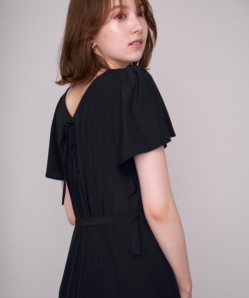 MISCH MASCH（ミッシュマッシュ）の「2026春夏新作 スクエアネックバックリボンAラインワンピース（ワンピース・レディース・ラベンダー/レッド/ブラック/ホワイト×ブラック・S/M）」の10枚目の写真