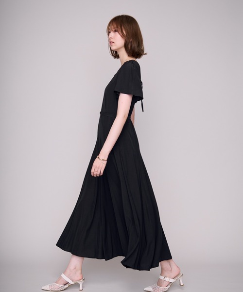 MISCH MASCH（ミッシュマッシュ）の「2026春夏新作 スクエアネックバックリボンAラインワンピース（ワンピース・レディース・ラベンダー/レッド/ブラック/ホワイト×ブラック・S/M）」の16枚目の写真