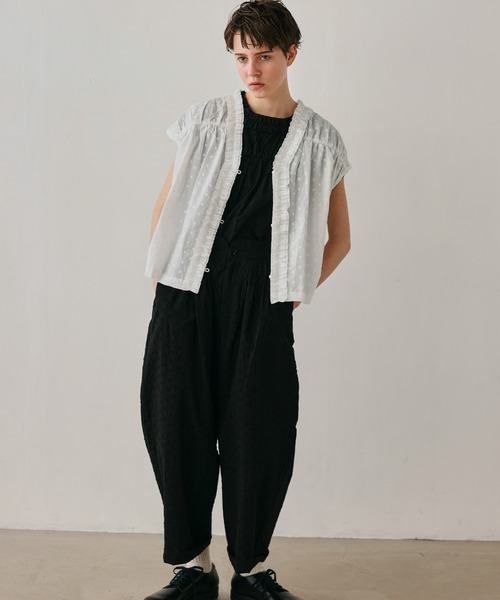 Kelen(ケレン)の「「KELEN / ケレン」前後2WAY刺繍コットントップス(シャツ/ブラウス・レディース・ブラック/オフホワイト/ホワイト系その他・FREE)」の4枚目の写真