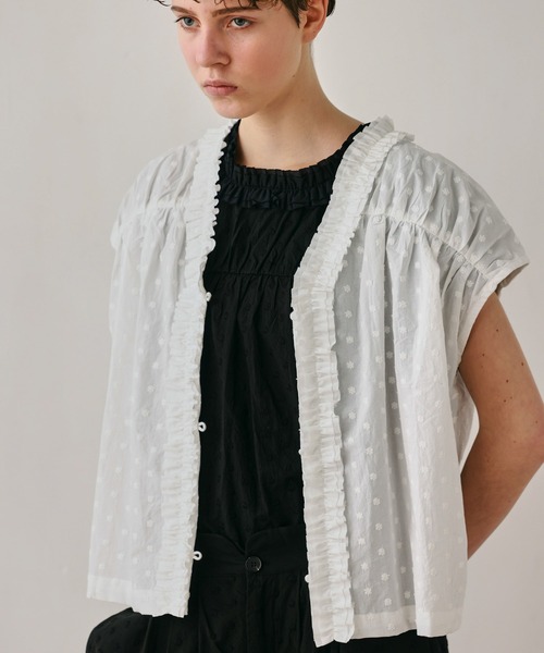 Kelen(ケレン)の「「KELEN / ケレン」前後2WAY刺繍コットントップス(シャツ/ブラウス・レディース・ブラック/オフホワイト/ホワイト系その他・FREE)」の5枚目の写真