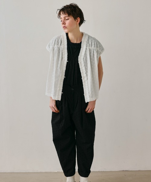 Kelen(ケレン)の「「KELEN / ケレン」前後2WAY刺繍コットントップス(シャツ/ブラウス・レディース・ブラック/オフホワイト/ホワイト系その他・FREE)」の6枚目の写真