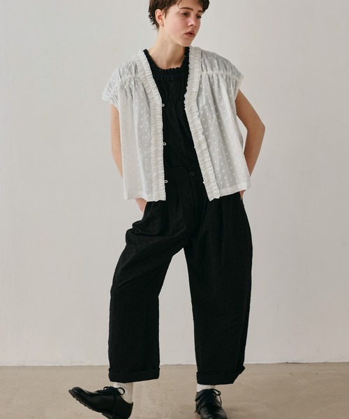 Kelen(ケレン)の「「KELEN / ケレン」前後2WAY刺繍コットントップス(シャツ/ブラウス・レディース・ブラック/オフホワイト/ホワイト系その他・FREE)」の7枚目の写真