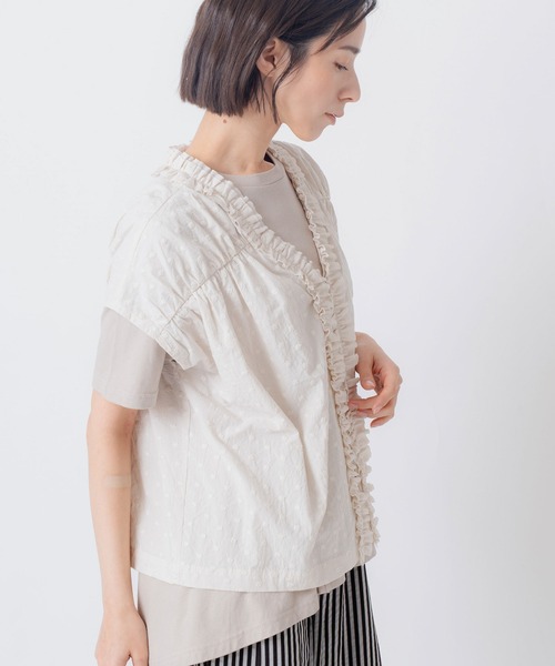 Kelen(ケレン)の「「KELEN / ケレン」前後2WAY刺繍コットントップス(シャツ/ブラウス・レディース・ブラック/オフホワイト/ホワイト系その他・FREE)」の15枚目の写真