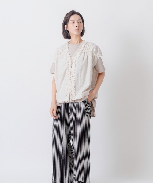 Kelen(ケレン)の「「KELEN / ケレン」前後2WAY刺繍コットントップス(シャツ/ブラウス・レディース・ブラック/オフホワイト/ホワイト系その他・FREE)」の20枚目の写真