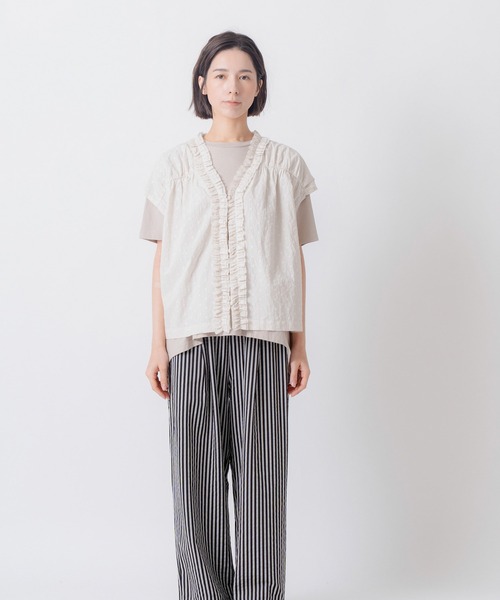 Kelen(ケレン)の「「KELEN / ケレン」前後2WAY刺繍コットントップス(シャツ/ブラウス・レディース・ブラック/オフホワイト/ホワイト系その他・FREE)」の21枚目の写真