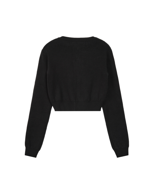 Rest&Recreation(レストアンドレクリエーション)の「CROPPED KNIT CARDIGAN - BLACK(カーディガン/ボレロ・レディース・その他・ONE)」の2枚目の写真
