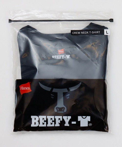 HANES(ヘインズ)の「Hanes BEEFY Tシャツ/HM1-D001(Tシャツ/カットソー・メンズ・ホワイト/杢グレー/ブラック/ネイビー/ダークグレー・M/S/XL/L)」の5枚目の写真