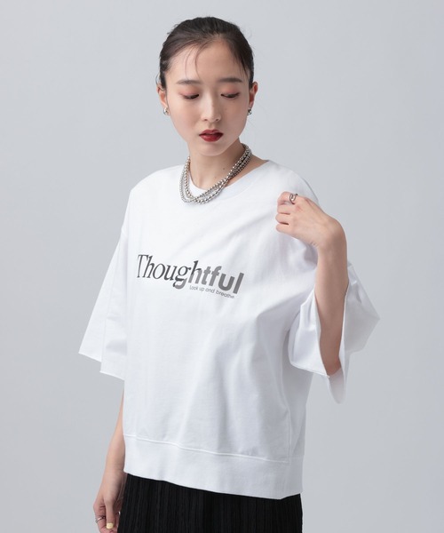 LEPSIM(レプシィム)の「ミニ裏毛アソート5分袖プルオーバー 639423(Tシャツ/カットソー・レディース・イエロー/ピンク/チャコールグレー/オフホワイト・FREE)」の11枚目の写真