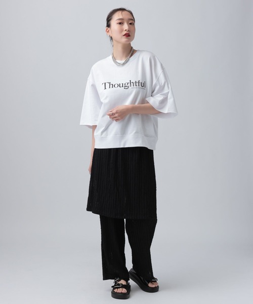 LEPSIM(レプシィム)の「ミニ裏毛アソート5分袖プルオーバー 639423(Tシャツ/カットソー・レディース・イエロー/ピンク/チャコールグレー/オフホワイト・FREE)」の14枚目の写真
