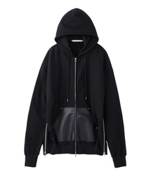 JOHN LAWRENCE SULLIVAN（ジョンローレンスサリバン）の「LEATHER POCKET ZIP-UP SWEAT HOODIE（パーカー）」