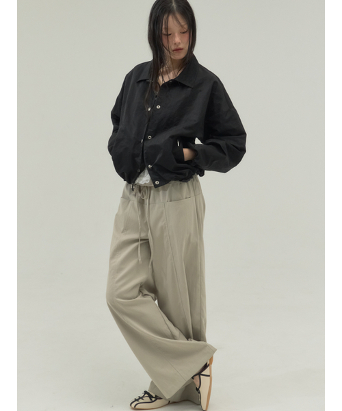 Sorry,Too Much Love(ソーリートゥーマッチラブ)の「Soft Air Short Coach Jacket_Black(ナイロンジャケット・レディース・その他・FREE)」の1枚目の写真