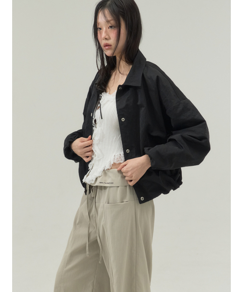 Sorry,Too Much Love(ソーリートゥーマッチラブ)の「Soft Air Short Coach Jacket_Black(ナイロンジャケット・レディース・その他・FREE)」の2枚目の写真