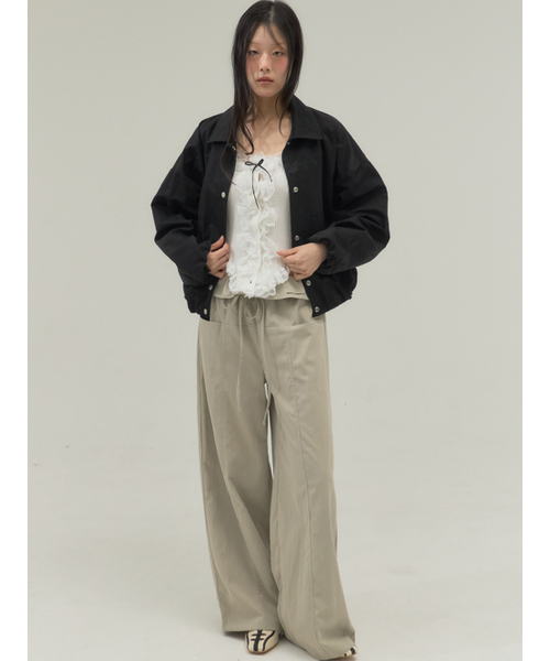 Sorry,Too Much Love(ソーリートゥーマッチラブ)の「Soft Air Short Coach Jacket_Black(ナイロンジャケット・レディース・その他・FREE)」の3枚目の写真