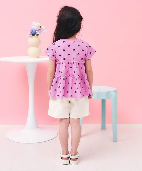 apres les cours(アプレレクール)の「ハート刺繍ショートパンツ(その他パンツ・キッズ・チェック/アイボリー・80/90/100/110/120/130/140)」の5枚目の写真