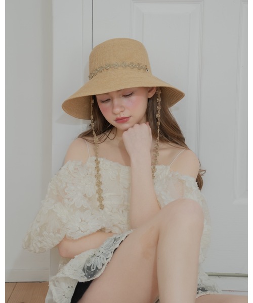 JUMELLE(ジュメロ)の「フラワーレースハット(ハット・レディース・アイボリー・FREE)」の5枚目の写真