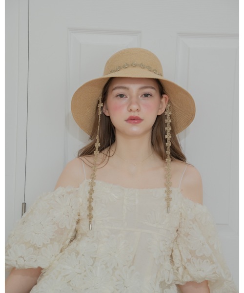 JUMELLE(ジュメロ)の「フラワーレースハット(ハット・レディース・アイボリー・FREE)」の6枚目の写真