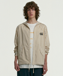 Guidebook Button Hooded Shirt Yellow