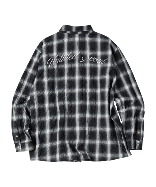 UNTITLED SEOUL(アンタイトル ソウル)の「アンタイトル チェックシャツ ブラック(シャツ/ブラウス・レディース・その他・LARGE/MEDIUM)」の2枚目の写真