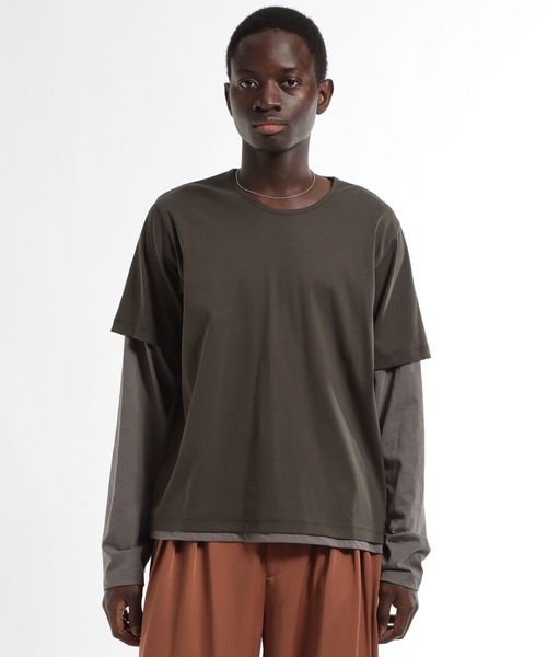 HARE（ハレ）の「Inner layerカットソー(HARE)（Tシャツ/カットソー・メンズ・グレー/ブラック・FREE）」の2枚目の写真