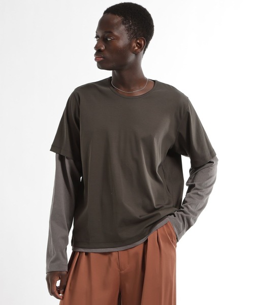 HARE（ハレ）の「Inner layerカットソー(HARE)（Tシャツ/カットソー・メンズ・グレー/ブラック・FREE）」の4枚目の写真