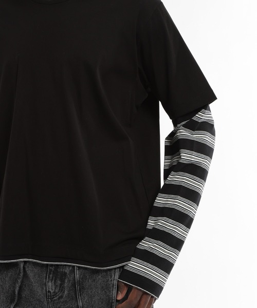 HARE（ハレ）の「Inner layerカットソー(HARE)（Tシャツ/カットソー・メンズ・グレー/ブラック・FREE）」の17枚目の写真