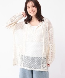 studio CLIP | レース切り替えスキッパープルオーバー(Tシャツ/カットソー)