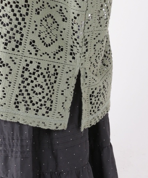 studio CLIP（スタディオクリップ）の「レース切り替えスキッパープルオーバー（Tシャツ/カットソー・レディース・カーキ/ホワイト/ブラウン・FREE）」の6枚目の写真