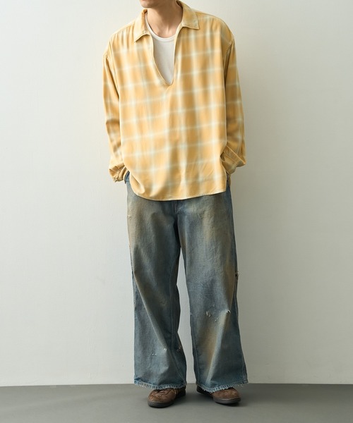 concause(コンコース)の「【concause/コンコース】skipper shirts(シャツ/ブラウス・メンズ・イエロー/ブルー・4/5)」の10枚目の写真
