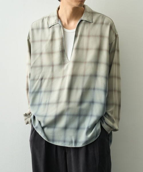 concause(コンコース)の「【concause/コンコース】skipper shirts(シャツ/ブラウス・メンズ・イエロー/ブルー・4/5)」の3枚目の写真