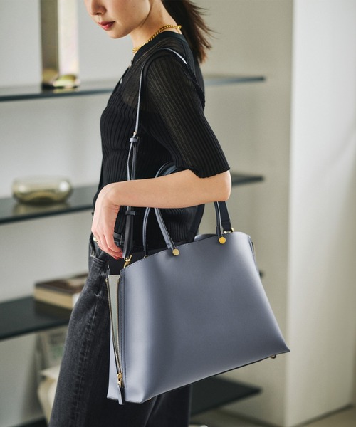 E'POR（エポール）の「【E'POR】【WEB限定】Y BAG Medium+/A4対応・通勤（トートバッグ・レディース・キナリ/ベージュ/ブルー系その他4・FREE）」の3枚目の写真