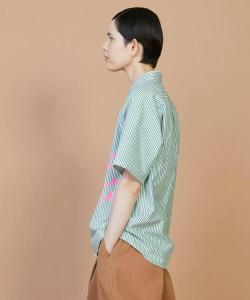 FRAPBOIS(フラボア)の「ウェーピーシャツ(シャツ/ブラウス・レディース・ブルー/グリーン・2/1)」の3枚目の写真