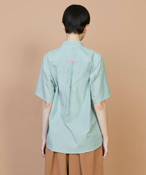 FRAPBOIS(フラボア)の「ウェーピーシャツ(シャツ/ブラウス・レディース・ブルー/グリーン・2/1)」の4枚目の写真