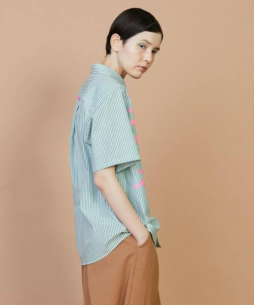 FRAPBOIS(フラボア)の「ウェーピーシャツ(シャツ/ブラウス・レディース・ブルー/グリーン・2/1)」の5枚目の写真