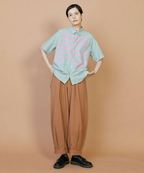 FRAPBOIS(フラボア)の「ウェーピーシャツ(シャツ/ブラウス・レディース・ブルー/グリーン・2/1)」の8枚目の写真