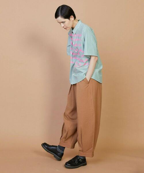 FRAPBOIS(フラボア)の「ウェーピーシャツ(シャツ/ブラウス・レディース・ブルー/グリーン・2/1)」の9枚目の写真