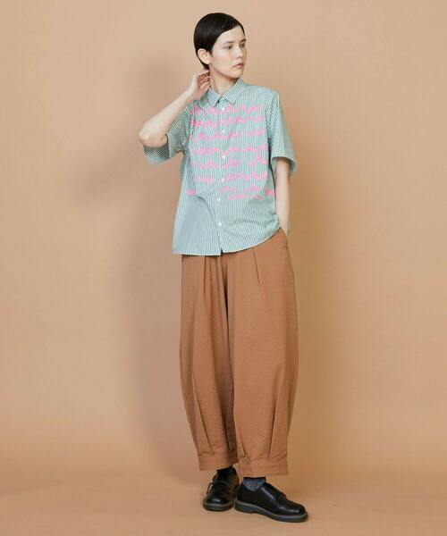 FRAPBOIS(フラボア)の「ウェーピーシャツ(シャツ/ブラウス・レディース・ブルー/グリーン・2/1)」の12枚目の写真