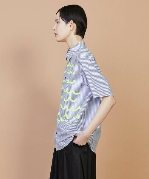 FRAPBOIS(フラボア)の「ウェーピーシャツ(シャツ/ブラウス・レディース・ブルー/グリーン・2/1)」の13枚目の写真