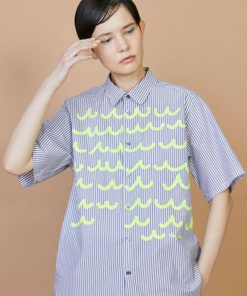 FRAPBOIS(フラボア)の「ウェーピーシャツ(シャツ/ブラウス・レディース・ブルー/グリーン・2/1)」の20枚目の写真