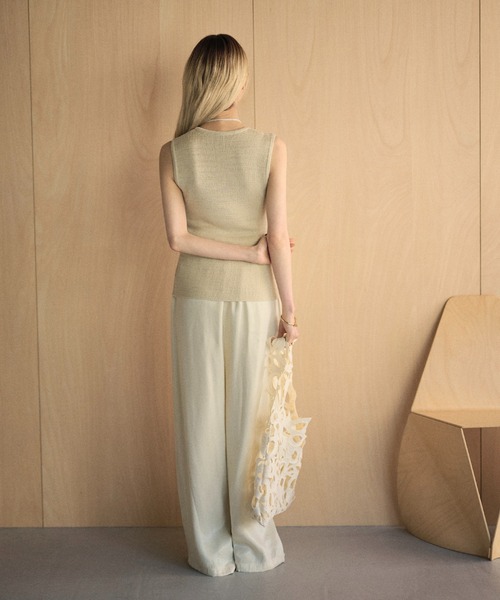 LAULEN(ローレン)の「satin gather relax wide pants /サテンギャザーリラックスワイドパンツ(その他パンツ・レディース・ブラック・FREE)」の10枚目の写真
