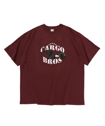 CARGOBROS（カーゴブロス）の「(ビッグサイズ) アメリカンヴィンテージ イーグル 半袖Tシャツ (ワイン)（Tシャツ/カットソー）」