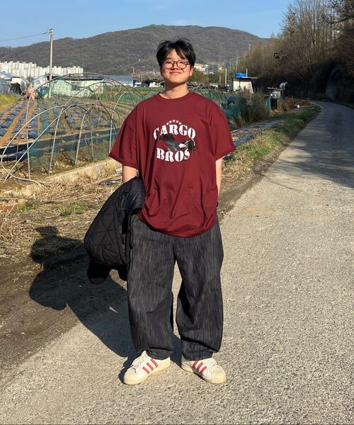 CARGOBROS（カーゴブロス）の「(ビッグサイズ) アメリカンヴィンテージ イーグル 半袖Tシャツ (ワイン)（Tシャツ/カットソー・メンズ・その他・FREE）」の11枚目の写真