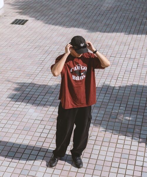 CARGOBROS（カーゴブロス）の「(ビッグサイズ) アメリカンヴィンテージ イーグル 半袖Tシャツ (ワイン)（Tシャツ/カットソー・メンズ・その他・FREE）」の12枚目の写真